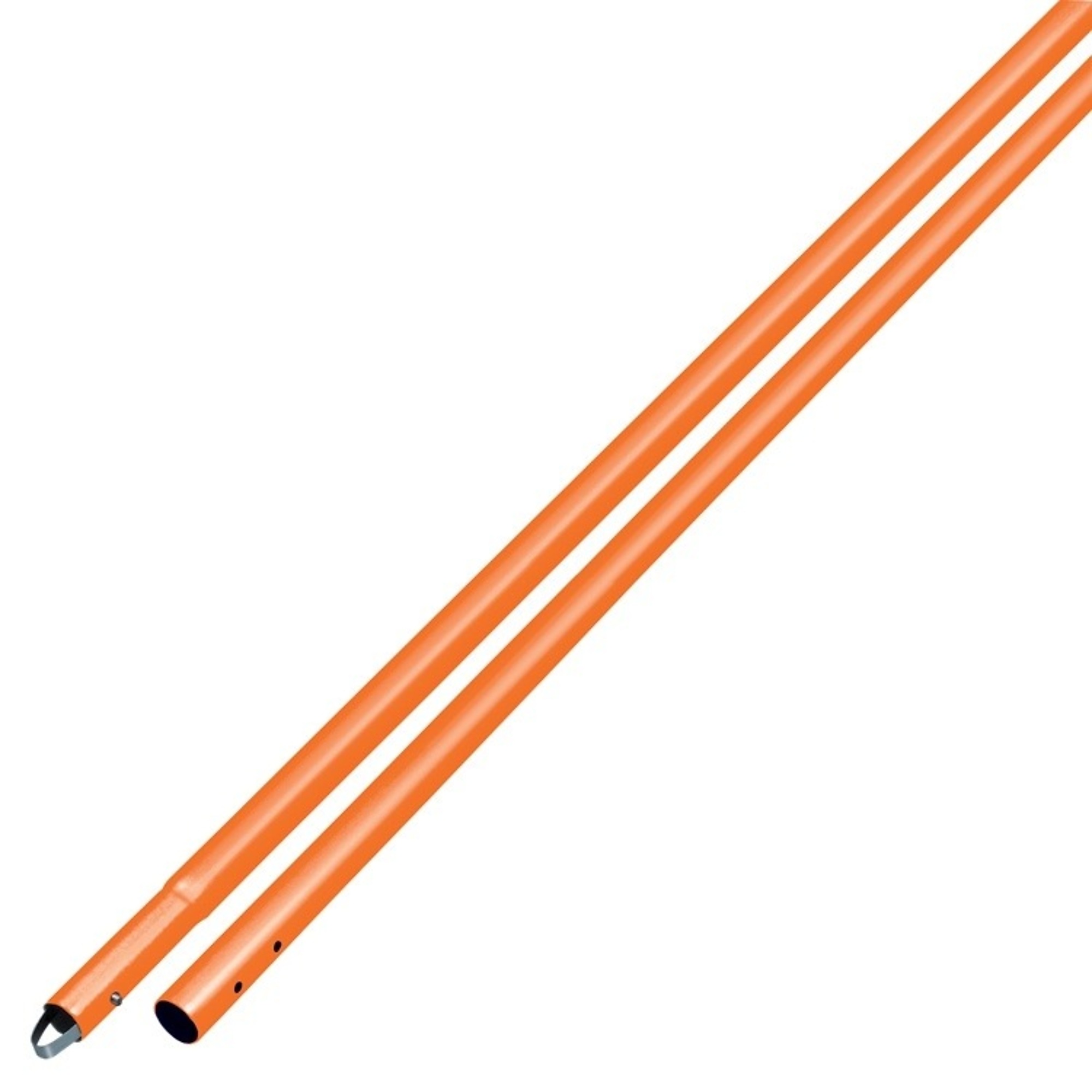 Kraft Tools CC293SO 8' Orange Powder Coated Aluminum Swaged Button Handle 1-3/4" Diameter, 3PK